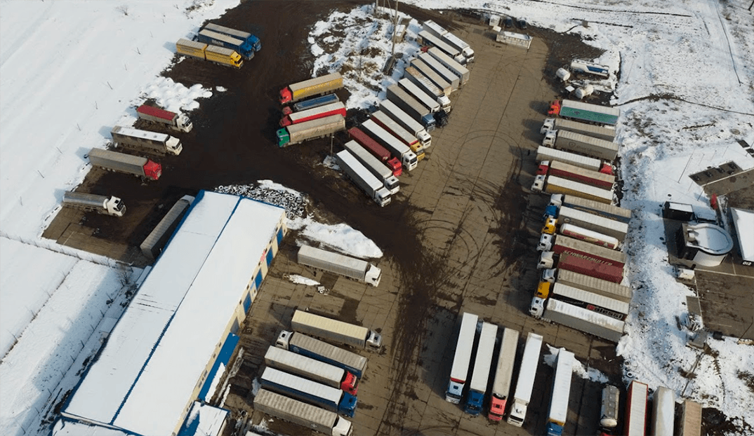 Parking TIR Dobryany, Lviv Oblast, Ukraina