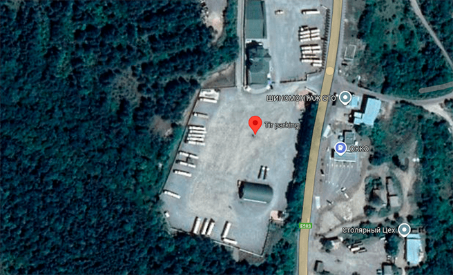 Parking TIR v Mohyliv-Podilskyi Ukraine