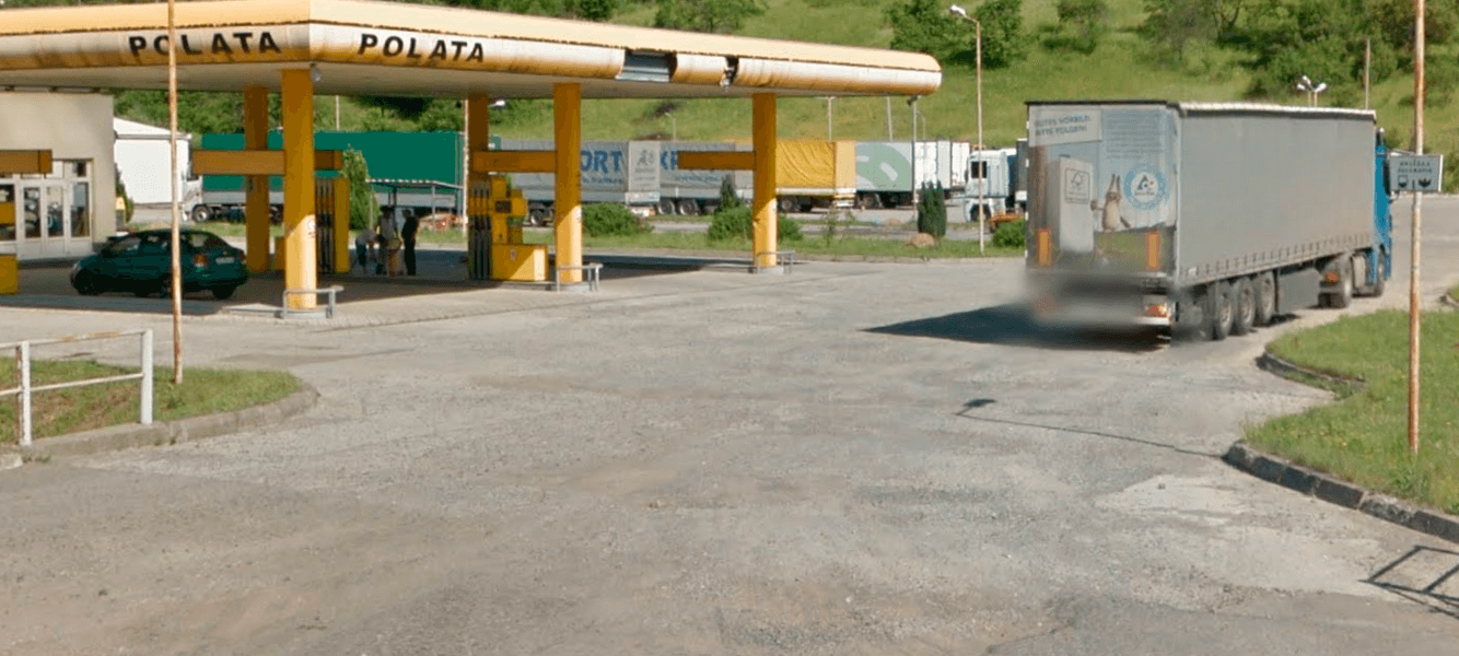 Parking TIR v Mukachevo Ukraine