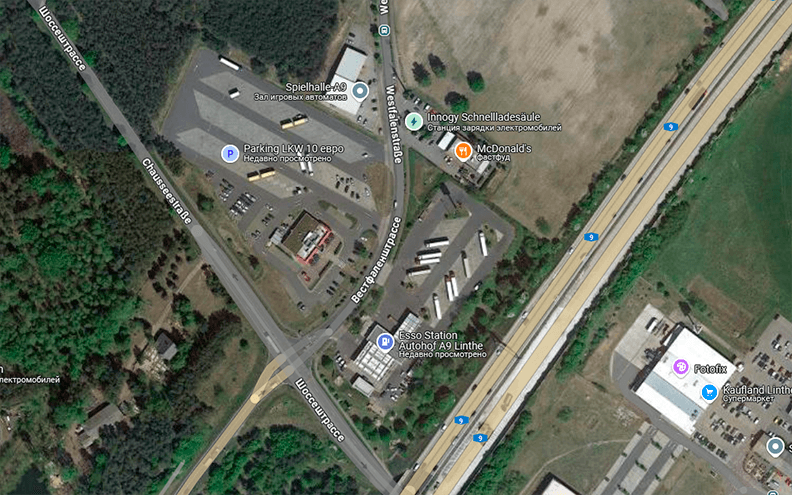 Parking TIR Linthe Ukraine