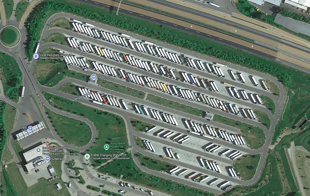 Parking LKW Sinsheim Germani