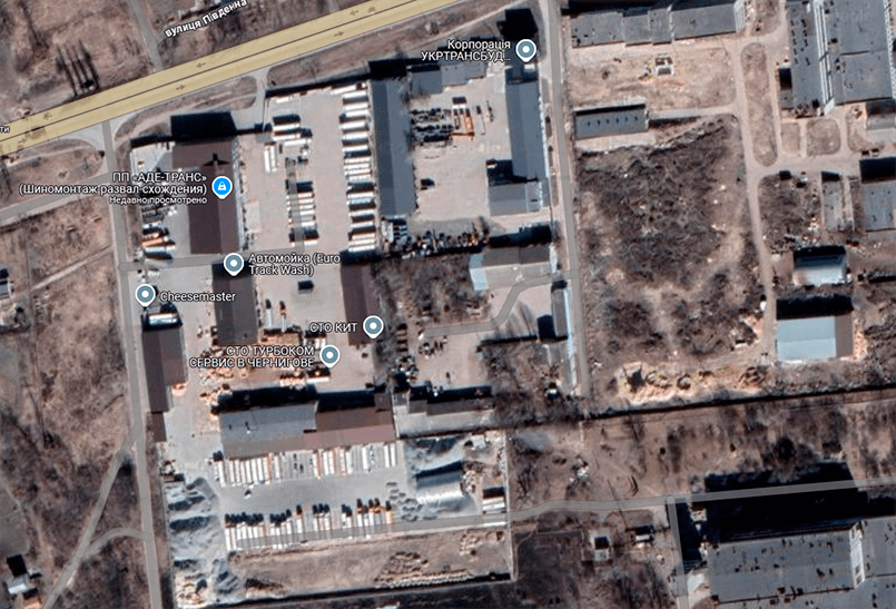 Parking TIR Chernihiv Ukraine