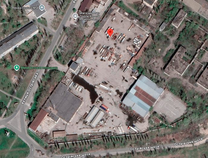 Parking TIR Kherson Ukraine