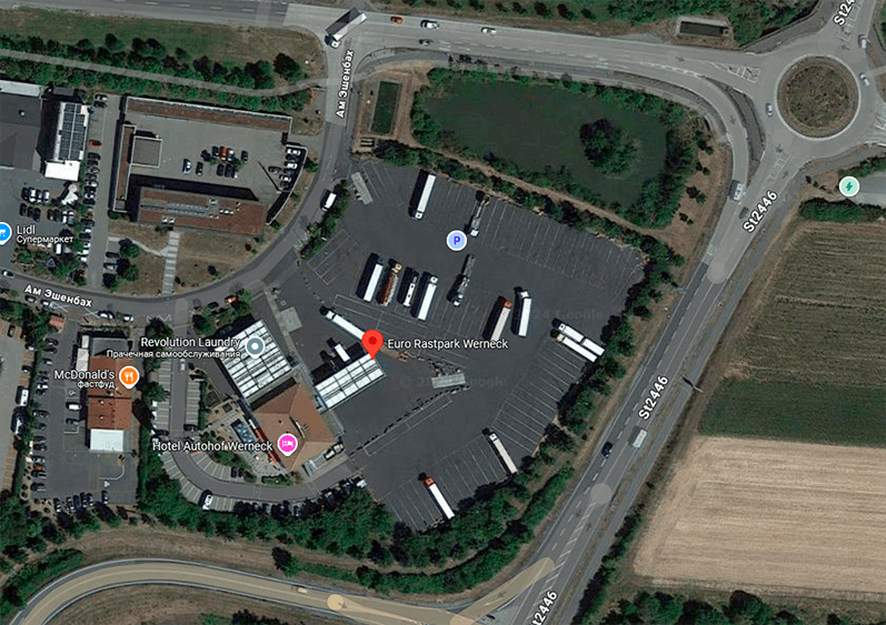 Parking LKW Werneck Germany