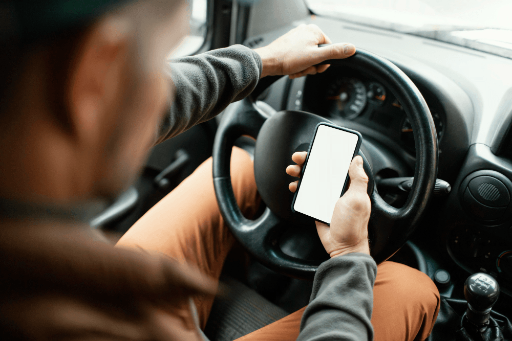 Fine in Spain for using a phone while driving